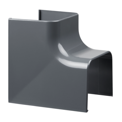 Haakse binnenbocht GRIJS 80x60 mm voor airco montagekanaal Haakse binnenbocht GRIJS 80x60 mm voor airco montagekanaal