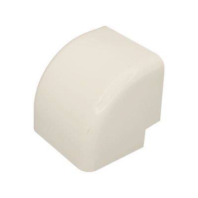 Haakse buitenbocht Crèmewit 80x60 mm voor airco montagekanaal DOOS met 9 stuks