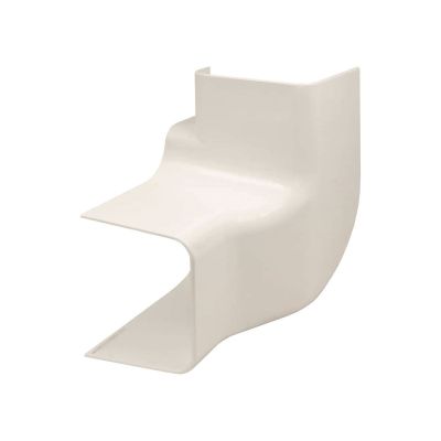 Linker bocht - verticaal / horizontaal Crèmewit 80x60 mm voor airco montagekanaal DOOS