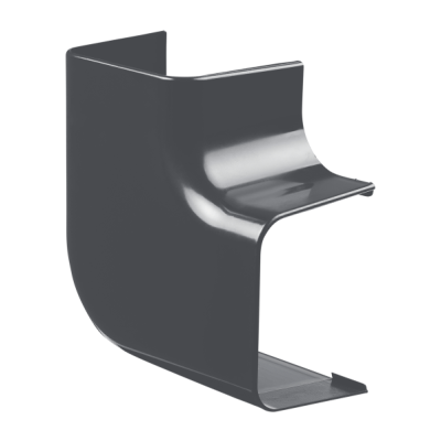 Haakse platte bocht GRIJS 80x60 mm voor airco montagekanaal Haakse platte bocht GRIJS 80x60 mm voor airco montagekanaal