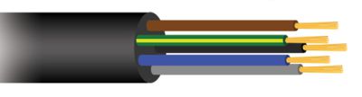 Elektrakabel per meter - 5x1,5 mm2